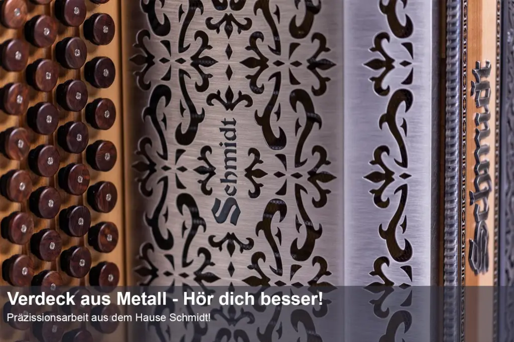 Schmidt Harmonika Edelholz - Heimischer Apfel - Verdeck