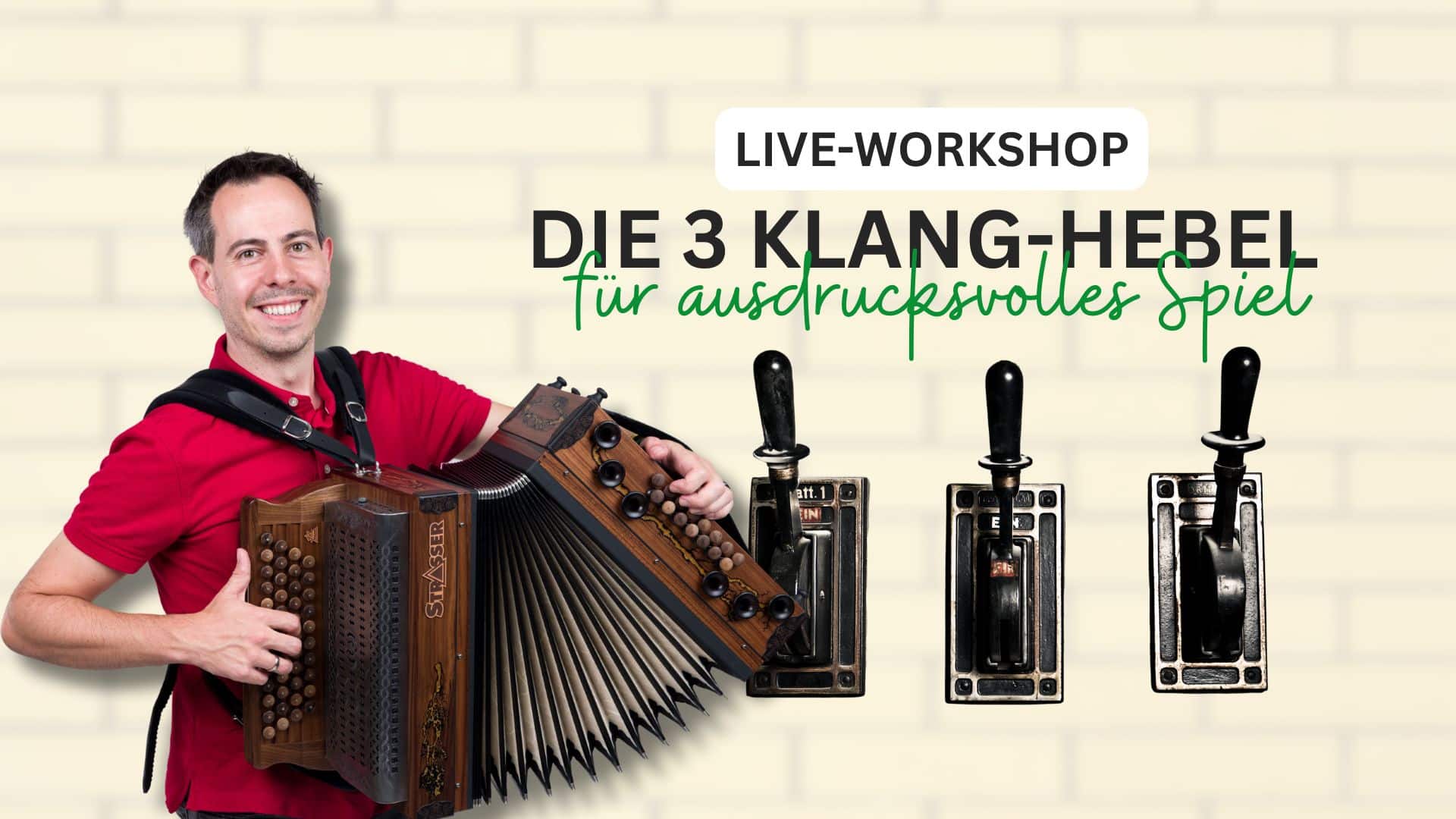 Mockup, das die 3 Klang-Hebeln zeigt, mit denen man ausdrucksvoll Steirische Harmonika spielen kann