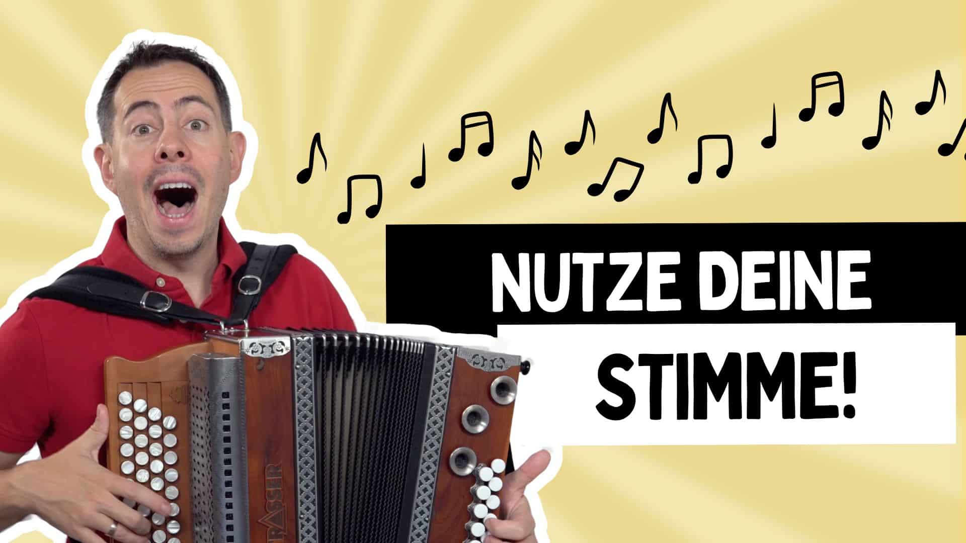 Thomas erklärt, wie das Harmonikaspielen und Singen garantiert klappt