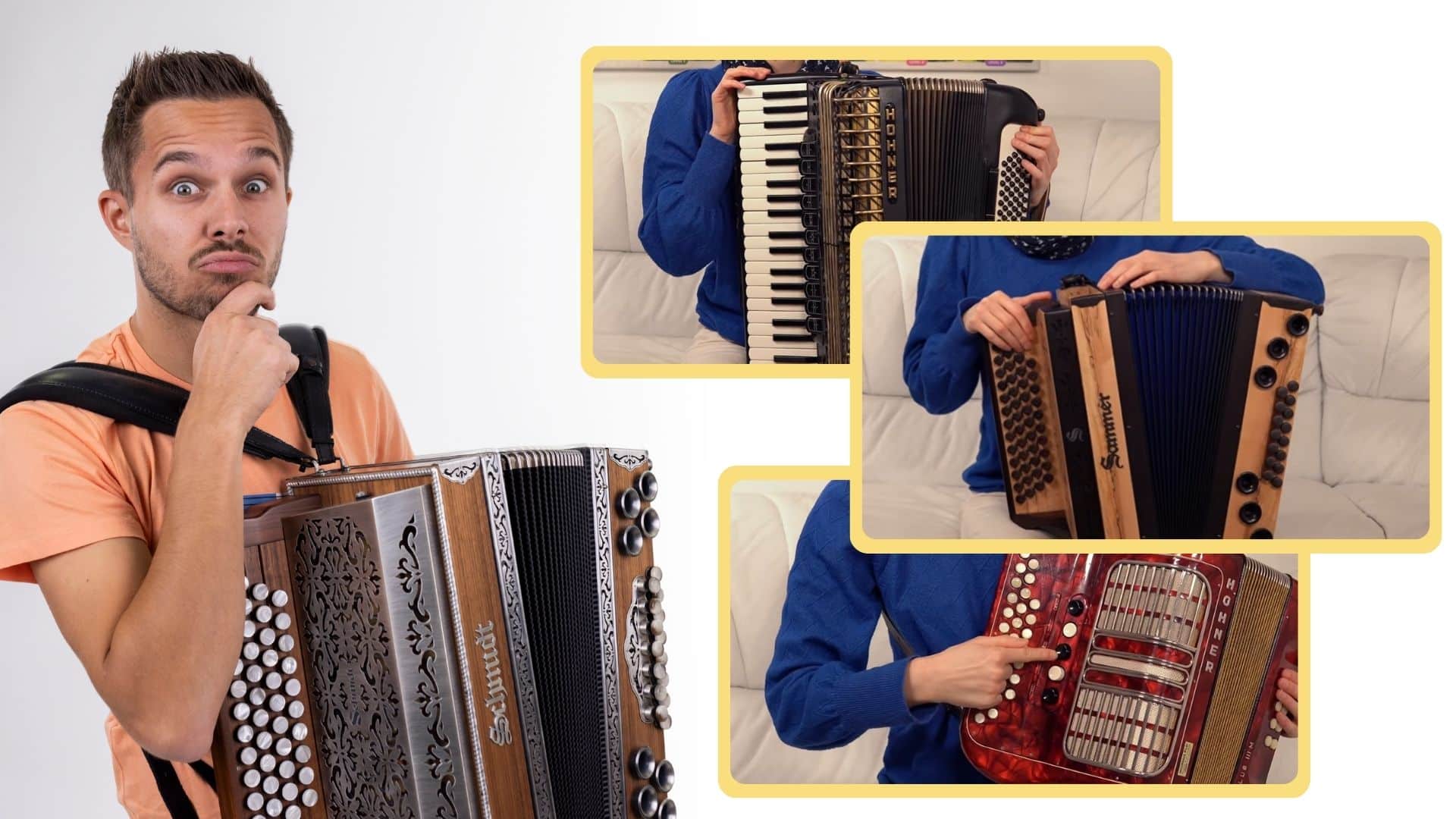Steirische Harmonika für Anfänger – so erkennst du den Unterschied zwischen Steirischer Harmonika, Akkordeon und Club-Harmonika.